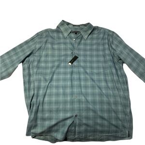 DKNY Teal Checkered Shirt (never worn)